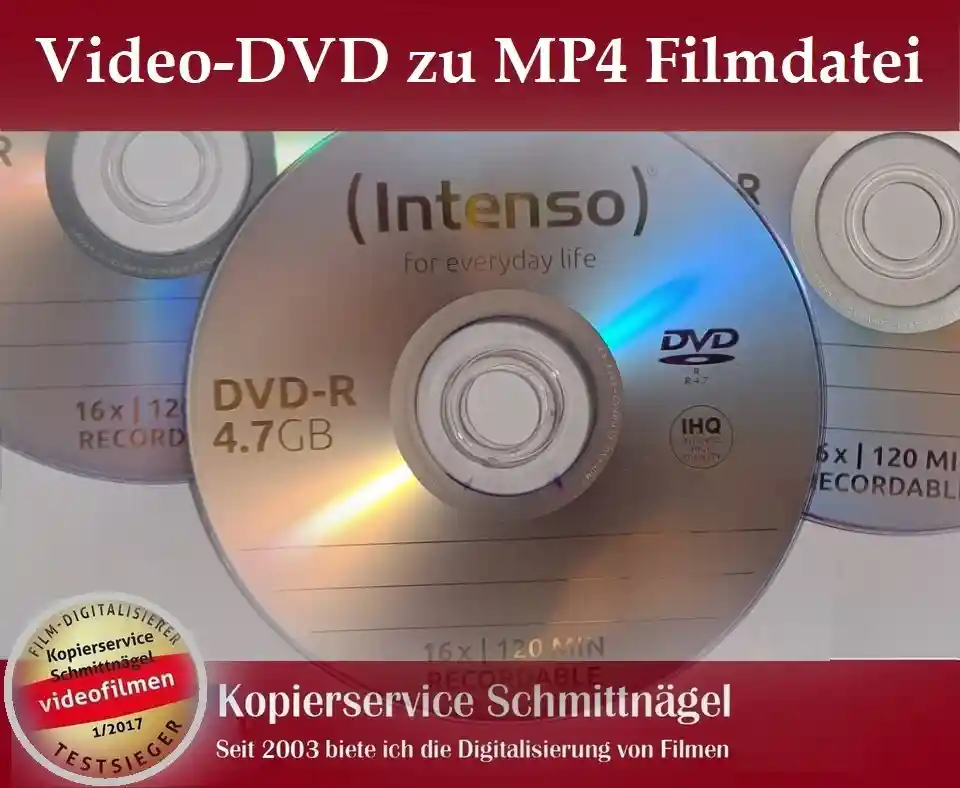 Video DVD zu MP4 Filmdatei